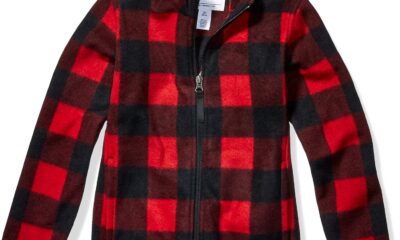 Amazon Essentials Boys and Toddlers’ Polar Fleece Full-Zip Mock Jacket-Discontinued Colors