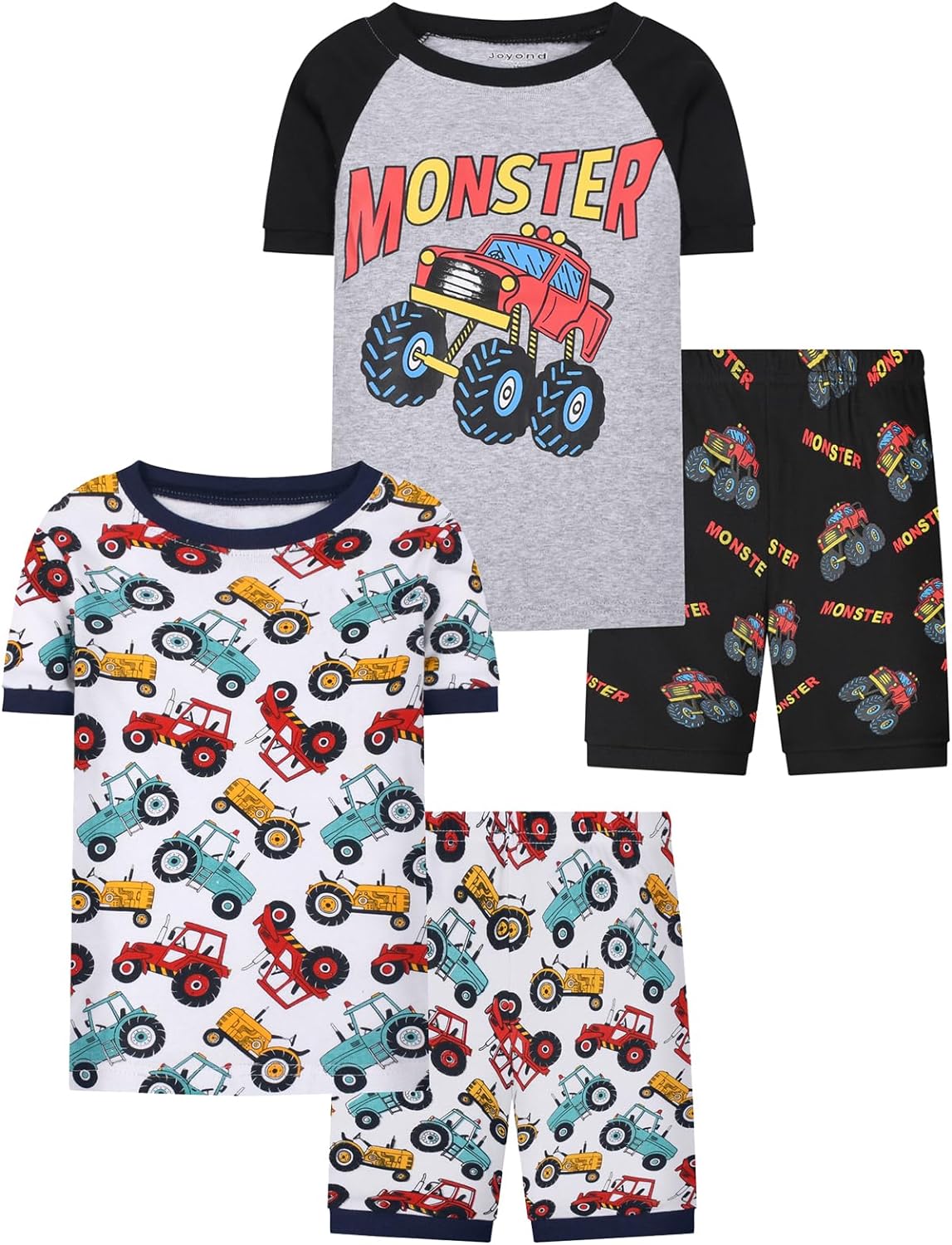 Joyond Boys Pajamas Set, Sleepwear Set with Short sleeve T-shirt & Shorts, for Boy Summer Pjs, Made of Cotton