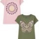 The Children’s Place girls Multi Color Short Sleeve Graphic T shirt 3 Pack