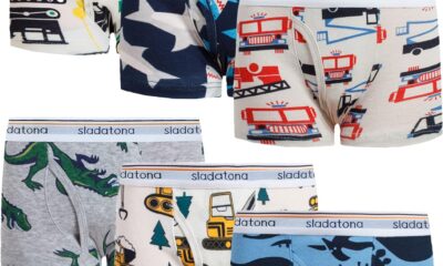 Boys Boxer Briefs Shorts Cotton Dinosaur Shark Baby Toddler Underwear for Kids Boy 3/6 Pack