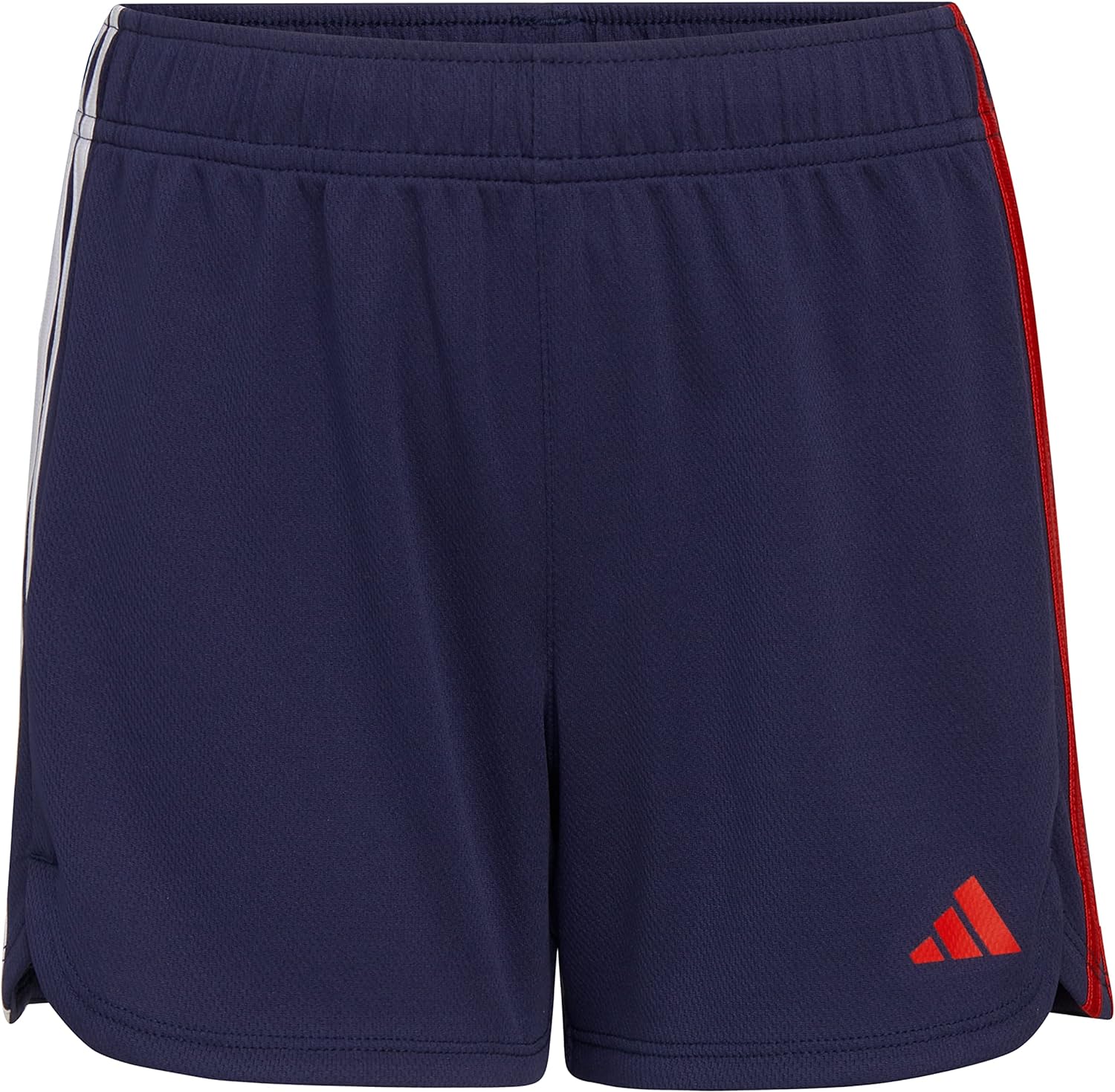adidas Girls’ Big Aeroready 3-Stripe Pacer Mesh Short