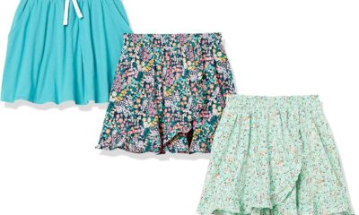 Amazon Essentials Girls and Toddlers’ Knit Skorts, Pack of 3