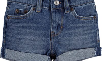 Levi’s Girls’ Girlfriend Fit Denim Shorty Shorts