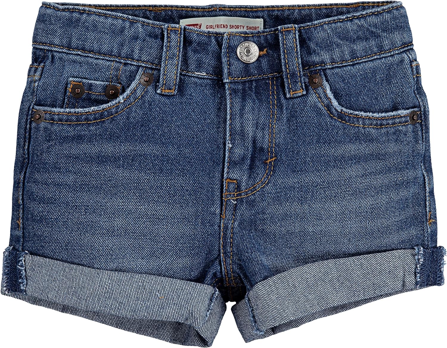 Levi’s Girls’ Girlfriend Fit Denim Shorty Shorts