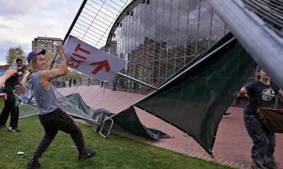 Anti-Israel agitators at MIT take down barrier, retake campus encampment after police cleared it