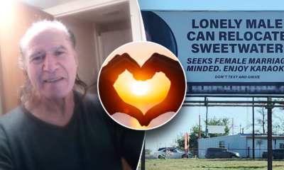 Texas bachelor, 70, is looking for love, pays 0 a week for billboard sign about 'enjoying karaoke'