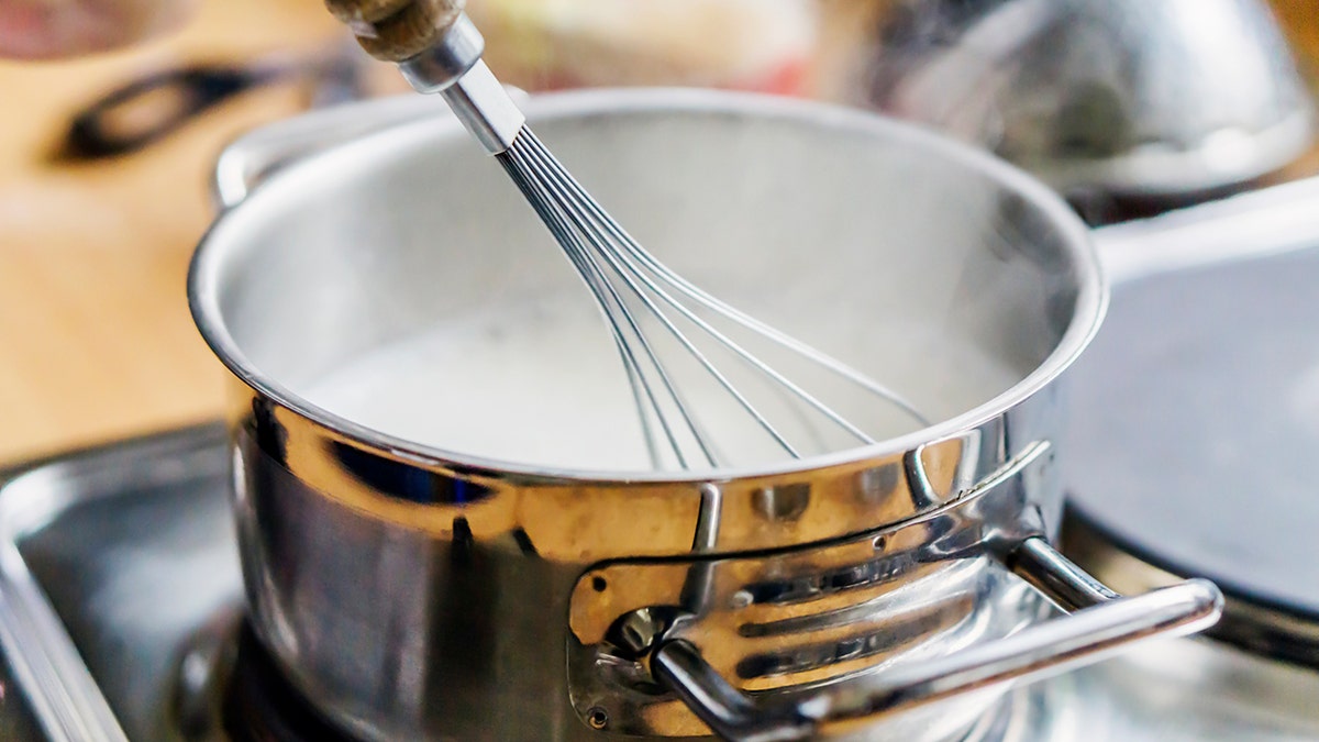 pastry cream on stove top