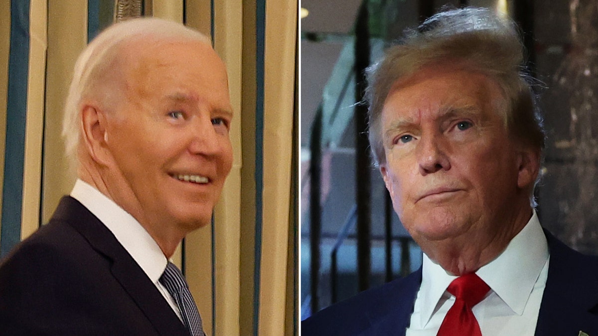 President Biden and former President Trump split image