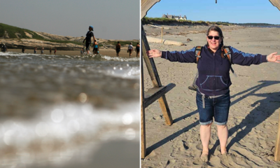 Maine man speaks out after wife is pulled waist-deep into quicksand: 'She couldn't get her legs free'