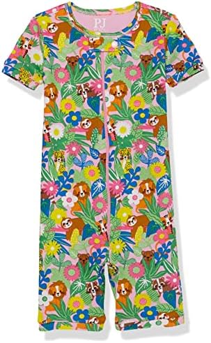 The Children’s Place Baby Girls’ and Toddler Snug Fit 100% Cotton Short Sleeve Zip-Front One Piece Footless Pajama