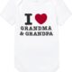 The Children’s Place Baby Single Short Sleeve 100% Cotton Bodysuits, I Heart Grandma and Grandpa, 6-9 Months