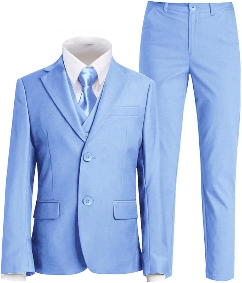 Boys Suit for Kids Tuxedo Suits for Wedding Formal Suit Set Toddler Boy Dress Outfit with Shirt and Tie