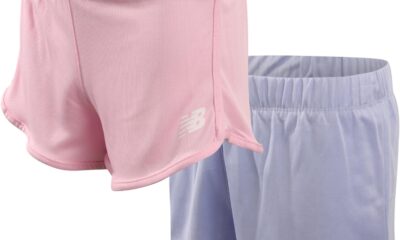 New Balance Girls’ Active Shorts – 2 Pack Lightweight Athletic Gym Shorts (Big Girl)