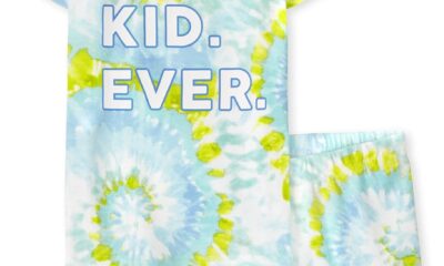 The Children’s Place Girls’ Sleeve Top and Shorts Snug Fit 100% Cotton 2 Piece Pajama Sets