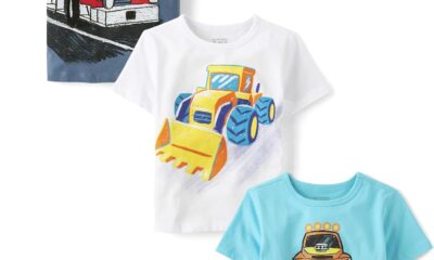 The Children’s Place Baby Toddler Boys 3-Pack Short Sleeve Graphic T-Shirt