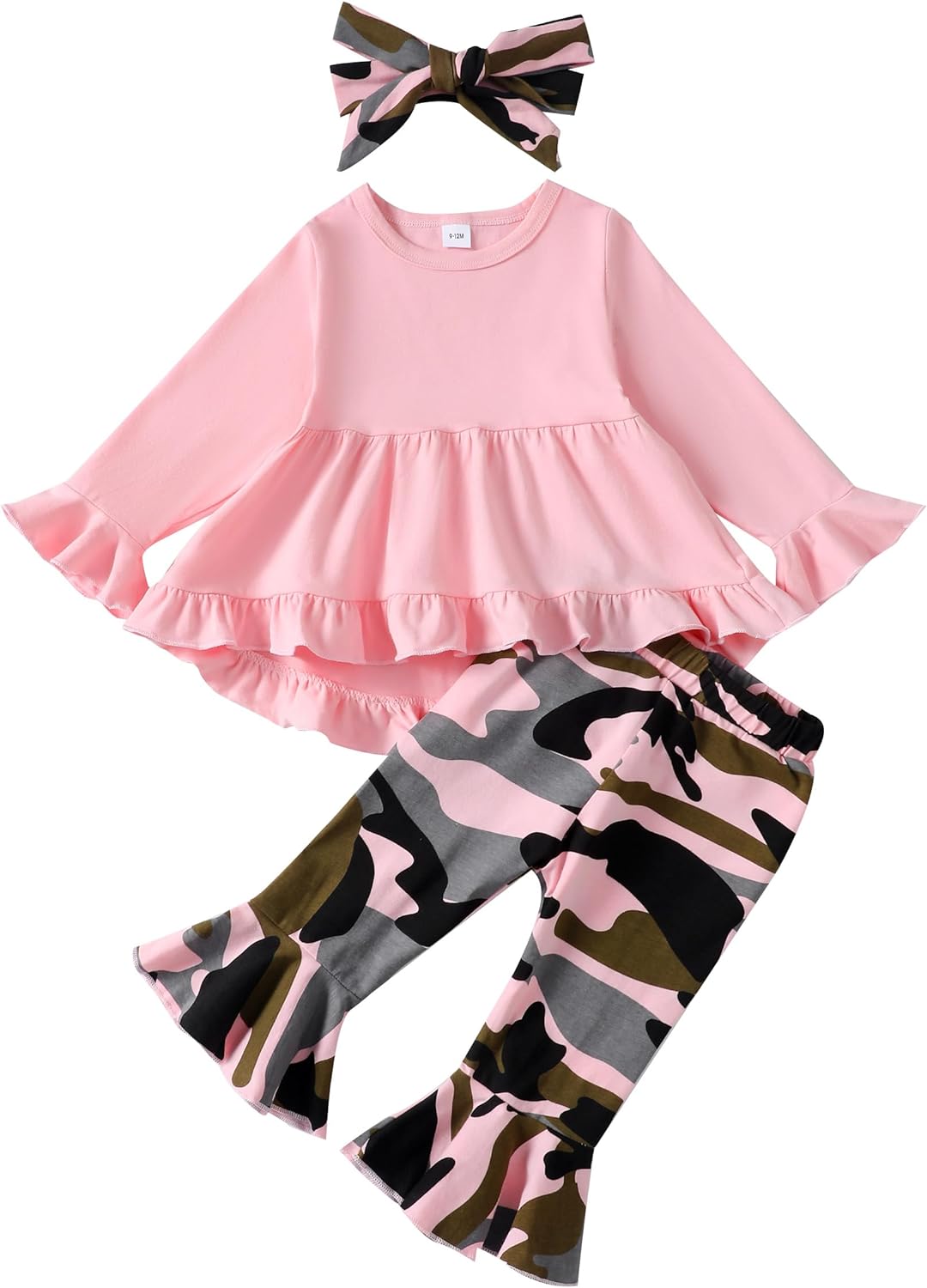 Renotemy Toddler Girl Clothes Outfits Baby Girl Clothes Infant Girl Clothing Tops Floral Pants Set Cute Outfits for Girls