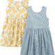 Simple Joys by Carter’s Girls’ Short-Sleeve and Sleeveless Dress Sets, Pack of 2