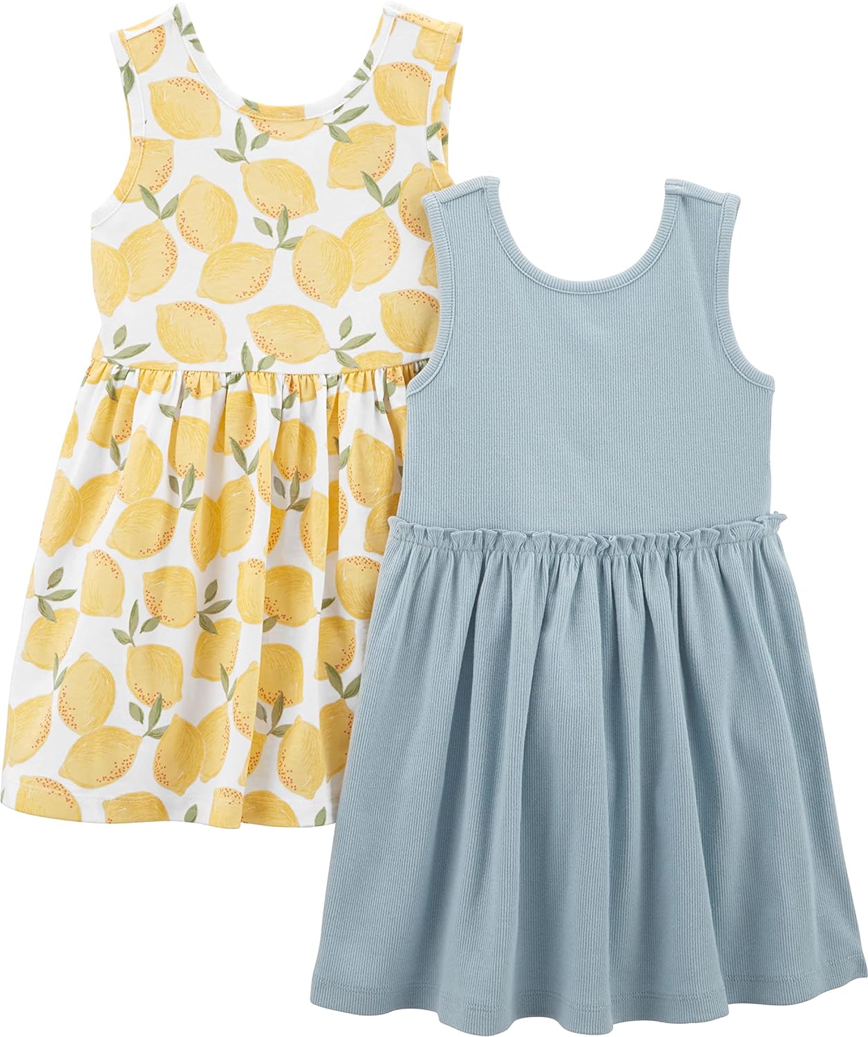 Simple Joys by Carter’s Girls’ Short-Sleeve and Sleeveless Dress Sets, Pack of 2
