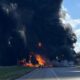 Tanker truck explodes on Texas highway leaving several critically injured