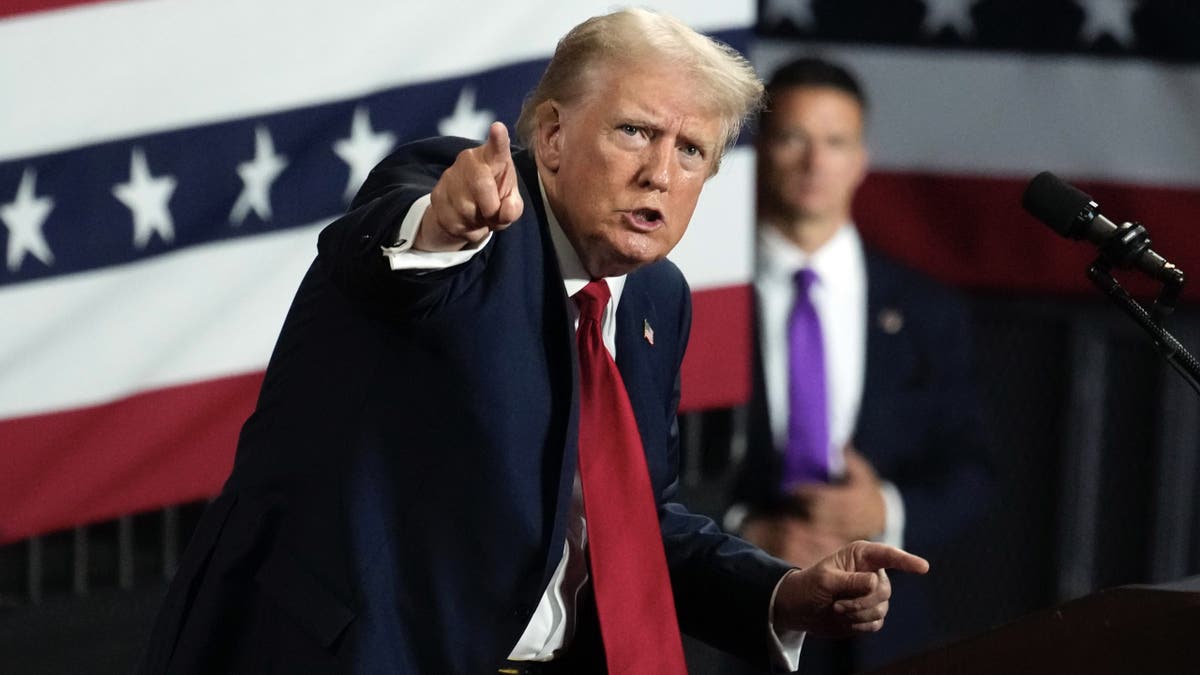 Donald Trump holds his first rally since Kamala Harris replaced Joe Biden as the Democratic Party's presidential nominee