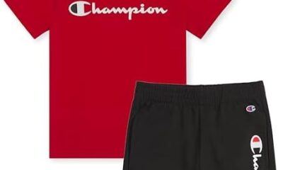 Champion Boys Shorts Sets 2 Piece Tee Shirt and Athletic Shorts for Kids