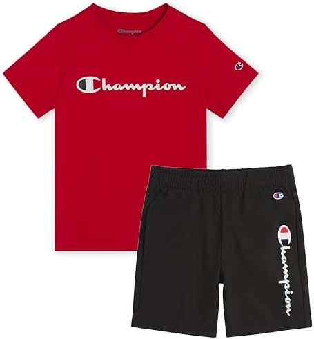 Champion Boys Shorts Sets 2 Piece Tee Shirt and Athletic Shorts for Kids