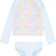 Hurley Girls’ Long Sleeve Rash Guard 2-Piece Swimsuit