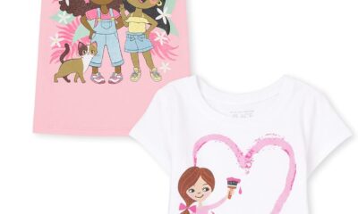 The Children’s Place girls Girl Graphic Short Sleeve Tee 2 pack
