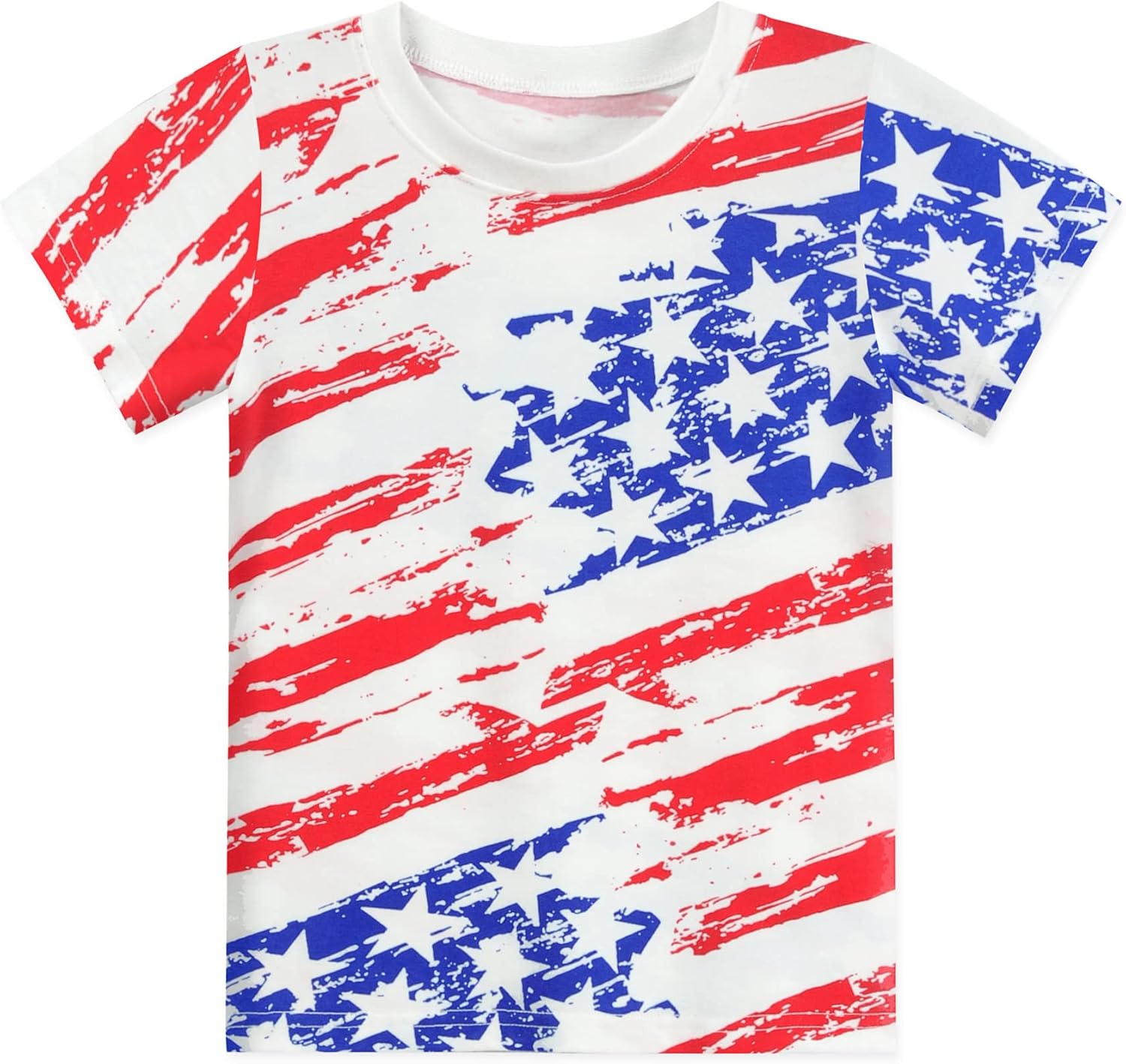 Little Boys 4th of July T-Shirt American Flag Tees Kids Toddler Short Sleeve Tee Shirts 2-8 Years