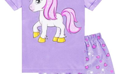 Little Girls Pajamas Short Sleeve 100% Cotton Toddler Pjs Mermaid Sleepwear Unicorn Pajama Summer Clothes Sets 1-7T