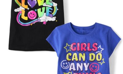The Children’s Place Girl Power Short Sleeve Graphic T-shirts, Multipacks
