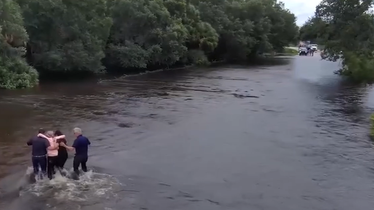 Florida woman rescued from floodwaters