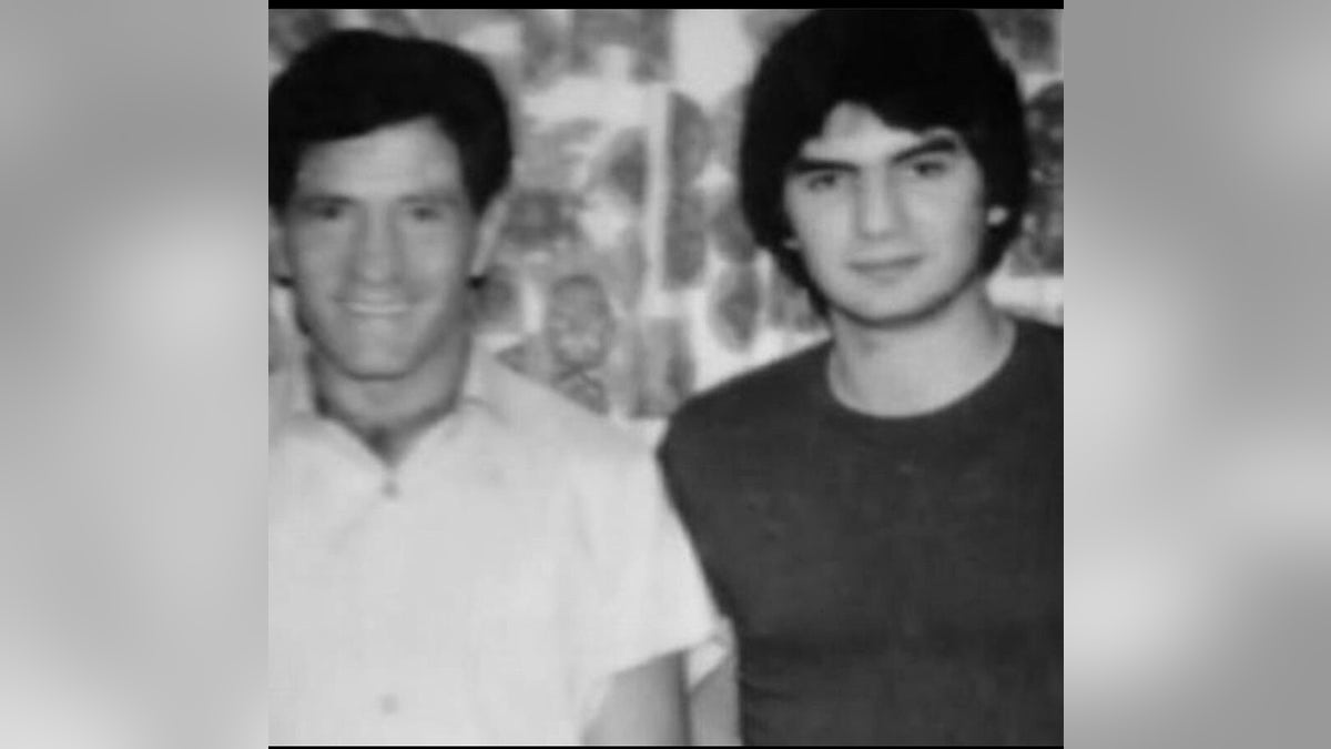 A young Michael Franzese posing with his smiling father Sonny Franzese