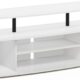 Furinno Jaya Large Entertainment Center Hold up to 55-in TV, Inch, White/Black