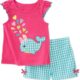 Bumeex Toddler Girls Summer Outfit Cotton Top and Shorts Clothing Set