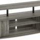 Furinno JAYA Large Entertainment Stand for TV Up to 55 Inch, French Oak Grey/Black