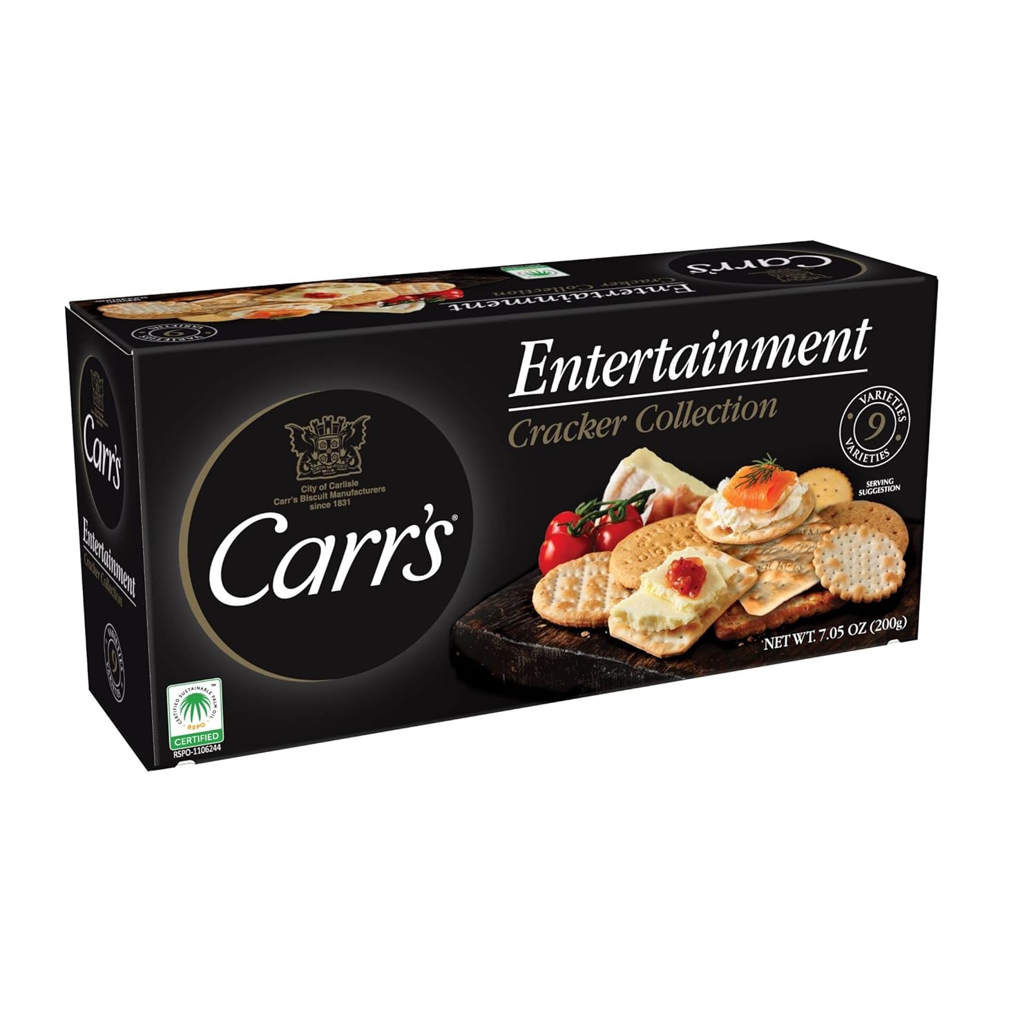 Carr’s Entertainment Crackers, Snack Crackers, Party Snacks, Variety Pack, 7.05oz Box (1 Box)