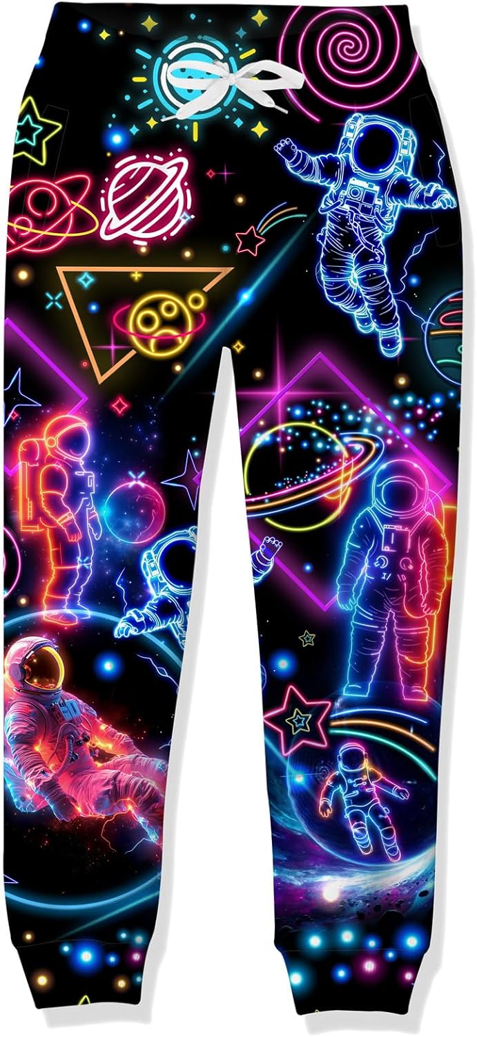 UNICOMIDEA Boys Girls Jogger Pants Funny 3D Graphic Sweatpants Athletic Sports Pants for Kids 6-16 yrs