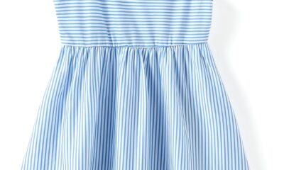 PATPAT Toddler Kid Girls Summer Dress Sleeveless Bow Shoulder Sling Dress Swing Sundress