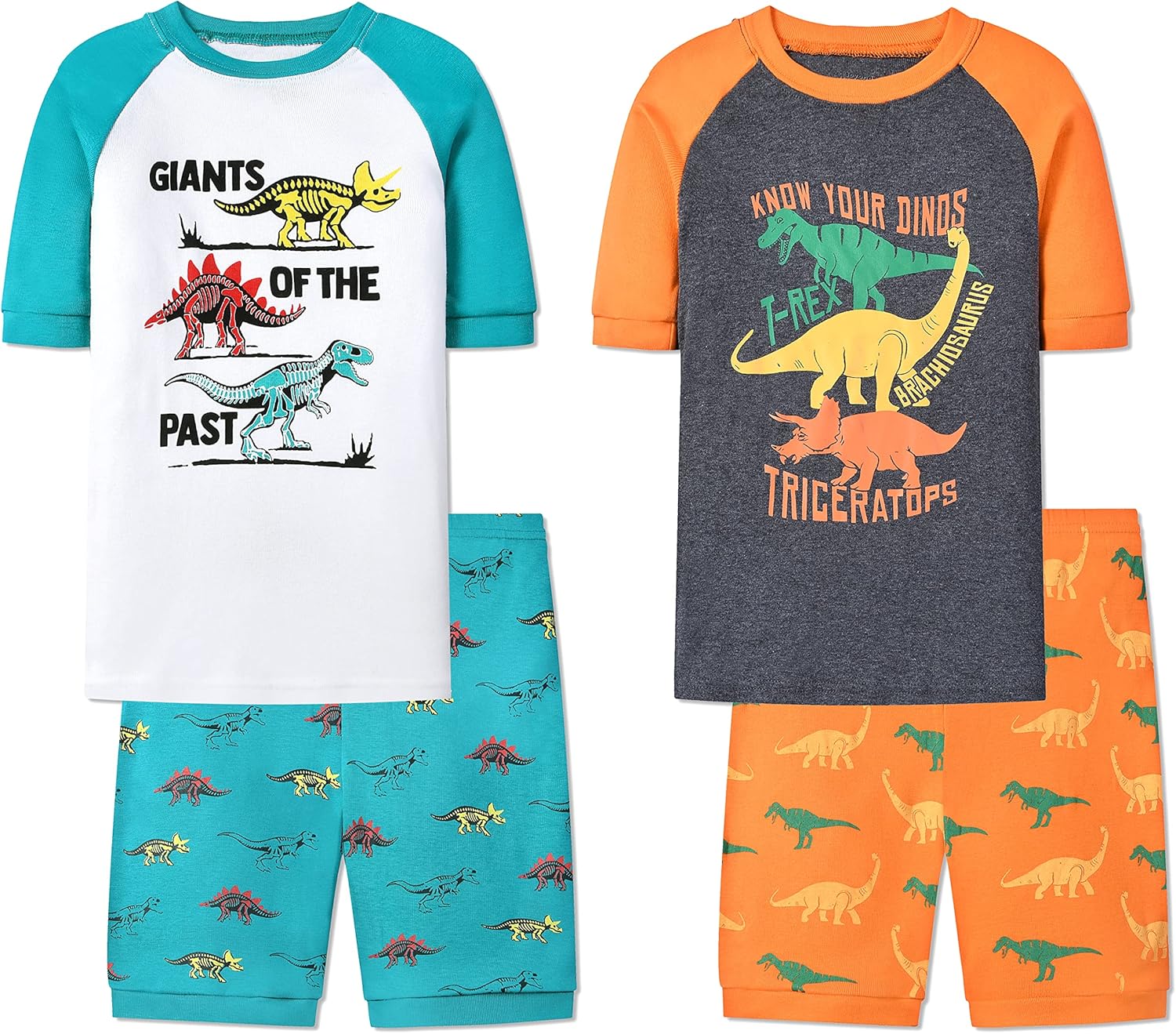 Joyond Boys Pajamas Set, Sleepwear Set with Short sleeve T-shirt & Shorts, for Boy Summer Pjs, Made of Cotton