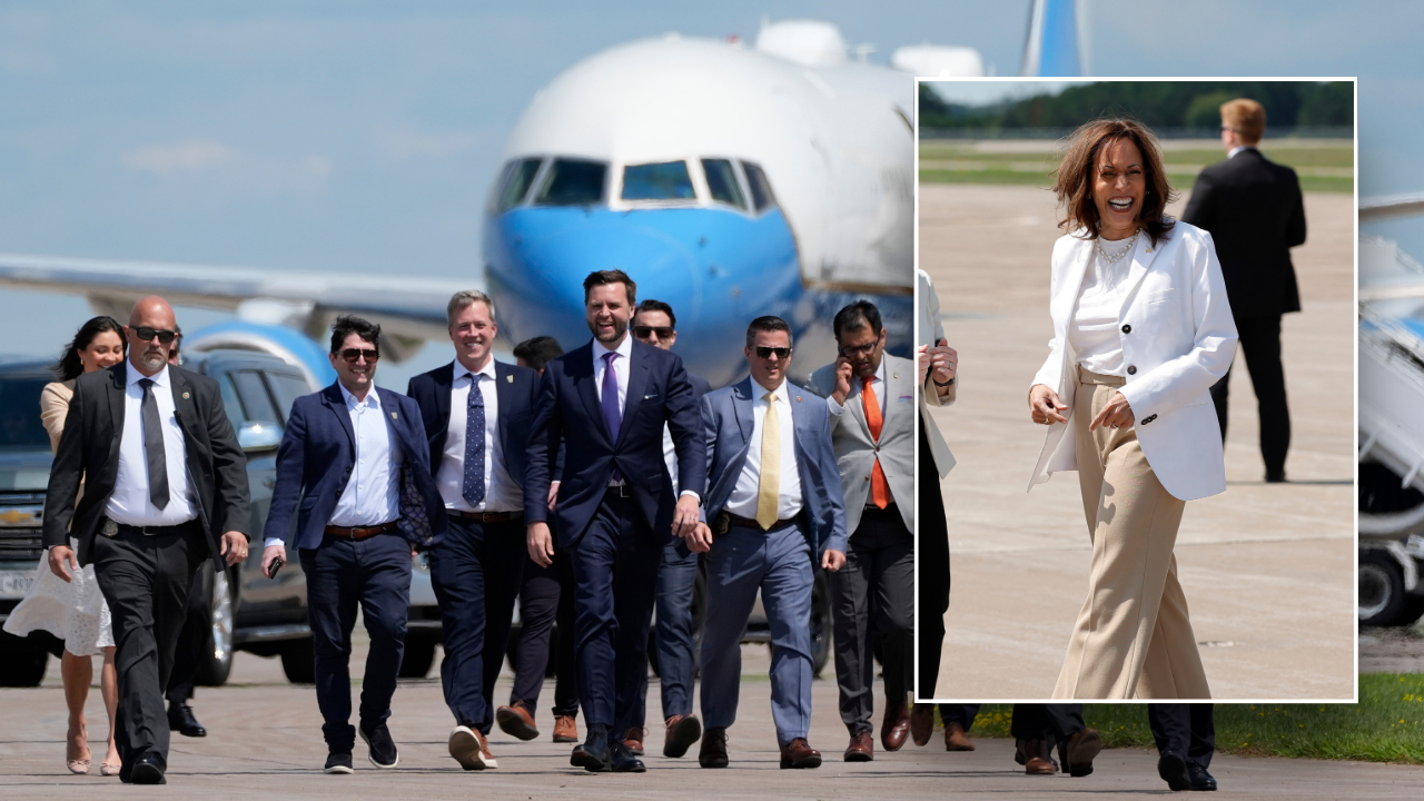 JD Vance roasts Harris on Wisconsin tarmac for avoiding press, calls Air Force 2 his 'future plane'