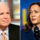 Arizona Kamala Harris rally speakers court 'John McCain Republicans' support; man brings border map for VP