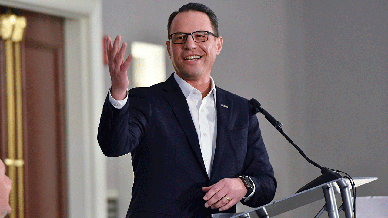 Gov. Josh Shapiro at the Pennsylvania Press Club