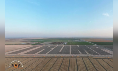 Central California farmer shows support for former president, creates large 'TRUMP' sign in field
