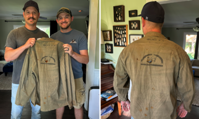 Texas man tracks down grandfather's WWII military jacket riddled with shrapnel holes