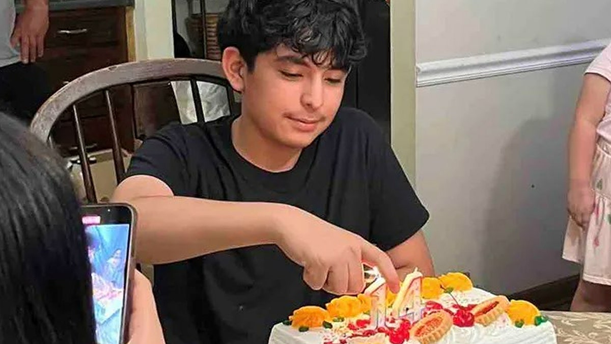 Christian Angulo at his 14th birthday party.