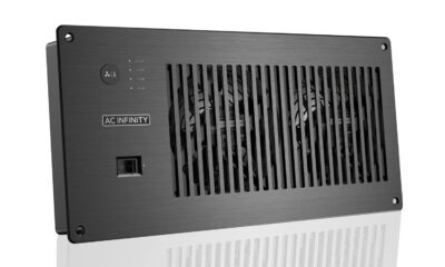 AC Infinity AIRPLATE P7, Quiet Cooling Cabinet Fan System with Power Outlets and USB Ports, Intelligent Thermal Triggering, for Home Theaters, Entertainment Centers, and AV Cabinets