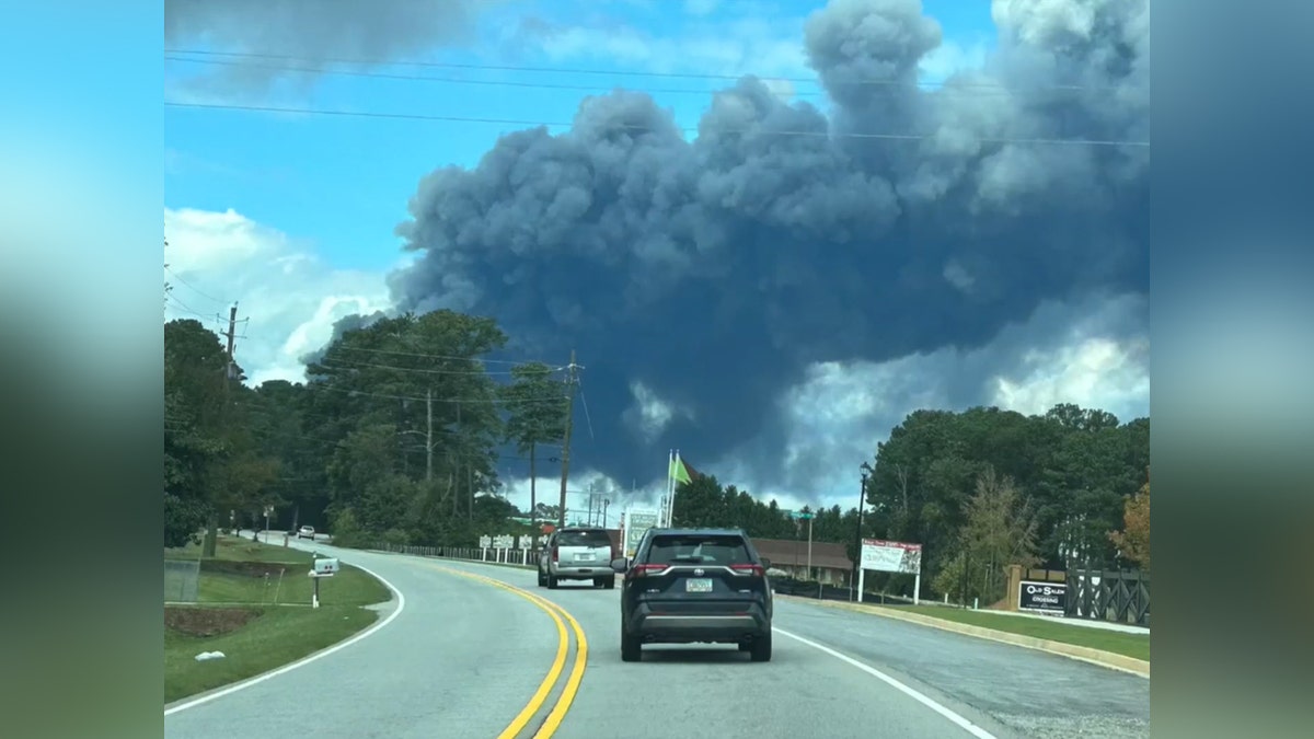 Shot of clouds on highway