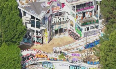 Squatters turn Hollywood Hills mansion into 'eyesore' with graffiti: video