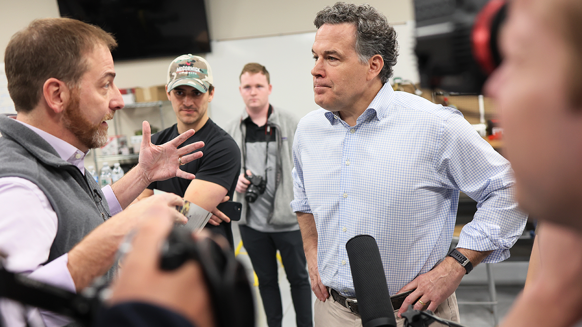 Dave McCormick being interviewed in press gaggle